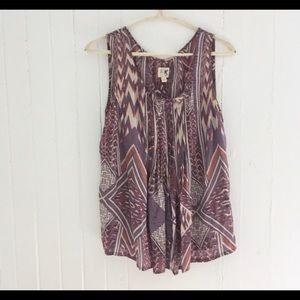 Anthropologie EDME & ESYLLTE Mixed Print Top